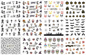 Halloween Water Transfer Nail Decals #02 (12 Sheets)