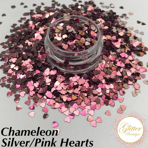 Chameleon Silver/Pink Hearts