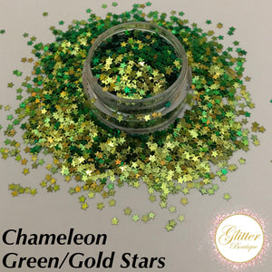 Chameleon Green/Gold Stars