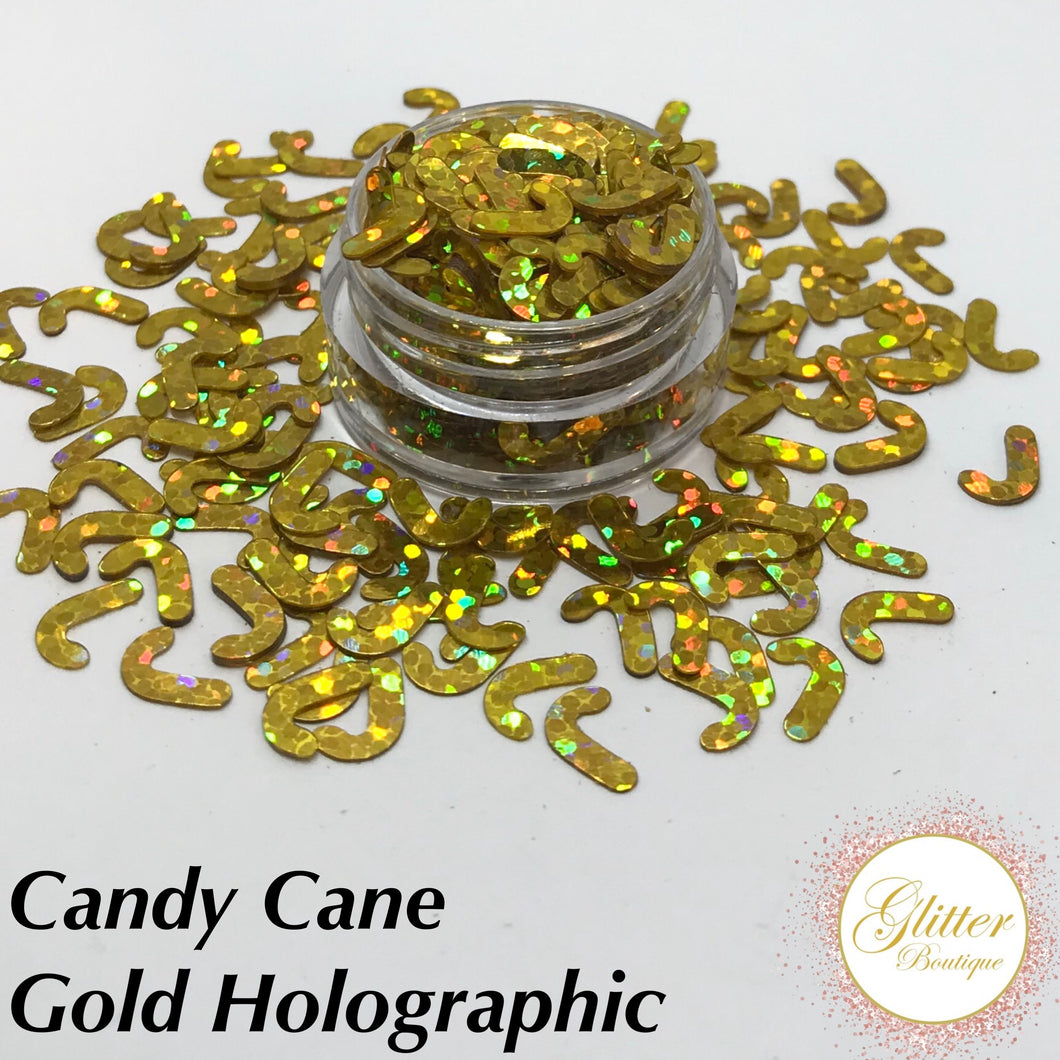 Candy Cane Gold Holographic