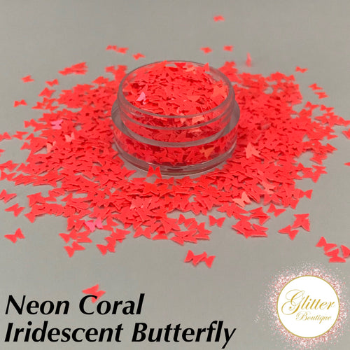 Butterfly - Iridescent Neon Coral