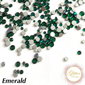 Flat Back Rhinestones - Emerald