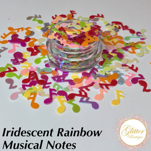 Iridescent Rainbow Musical Notes