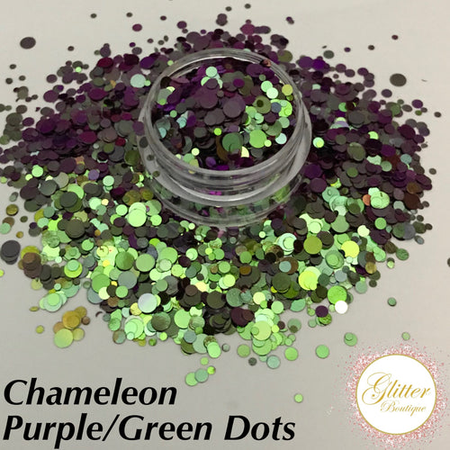 Chameleon Purple/Green Dots