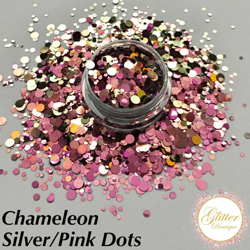 Chameleon Silver/Pink Dots