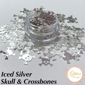 Skull & Crossbones - Iced Silver