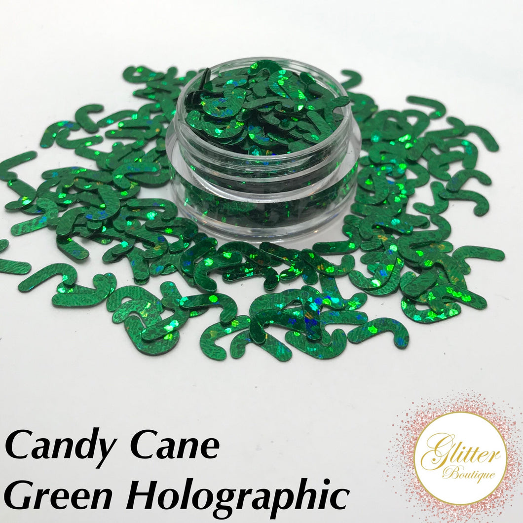 Candy Cane Green Holographic