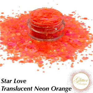 Star Love - Translucent Neon Orange