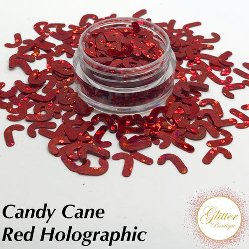 Candy Cane Red Holographic