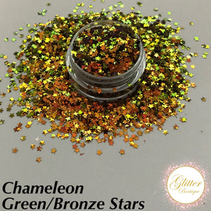 Chameleon Green/Bronze Stars