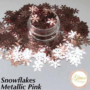 Snowflakes - Metallic Pink