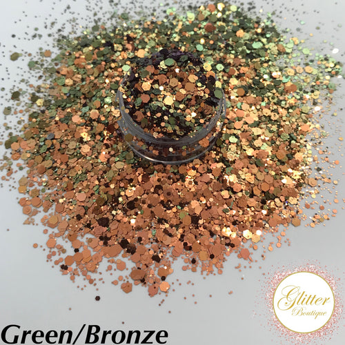 Chameleon Green/Bronze Hexagon